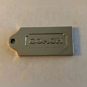 Coach Heavy Metal Silver Replacement Tag For Coach Handbag - Coach Key Chain -